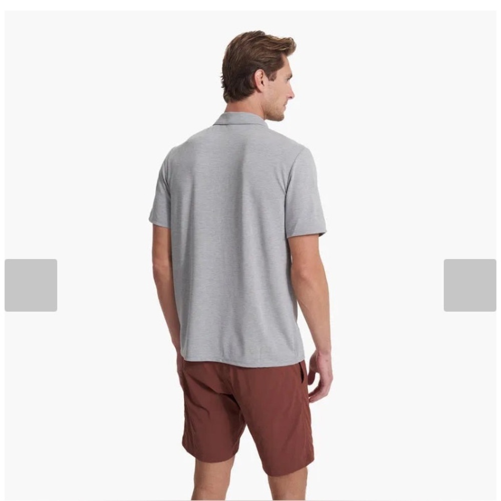 Mens grey Vuori polo size large - Picture 2 of 6